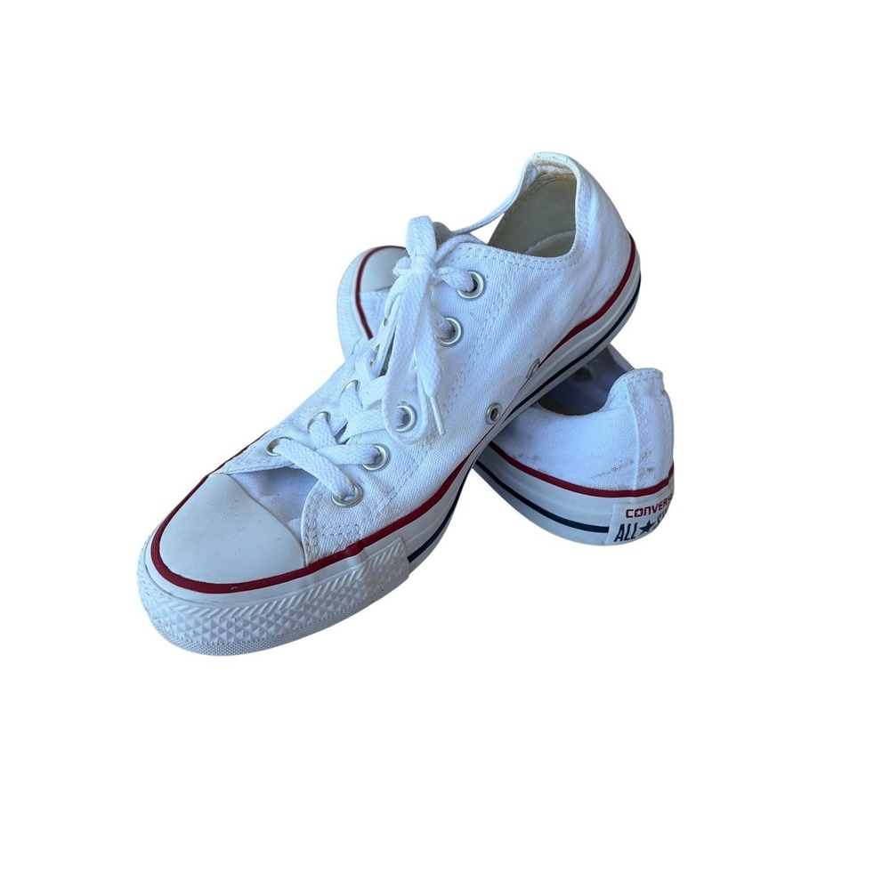 Converse Chuck Taylor All Star Low Top White Canvas Sneakers Womens 8 skater‎ - Picture 8 of 9